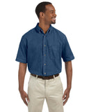 Harriton Men's 6.5 oz. Short-Sleeve Denim Shirt