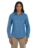 Harriton Ladies' 6.5 oz. Long-Sleeve Denim Shirt